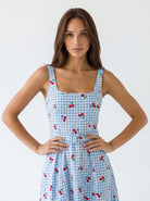 Abito Sakura - Azzurro con Ciliegine donna