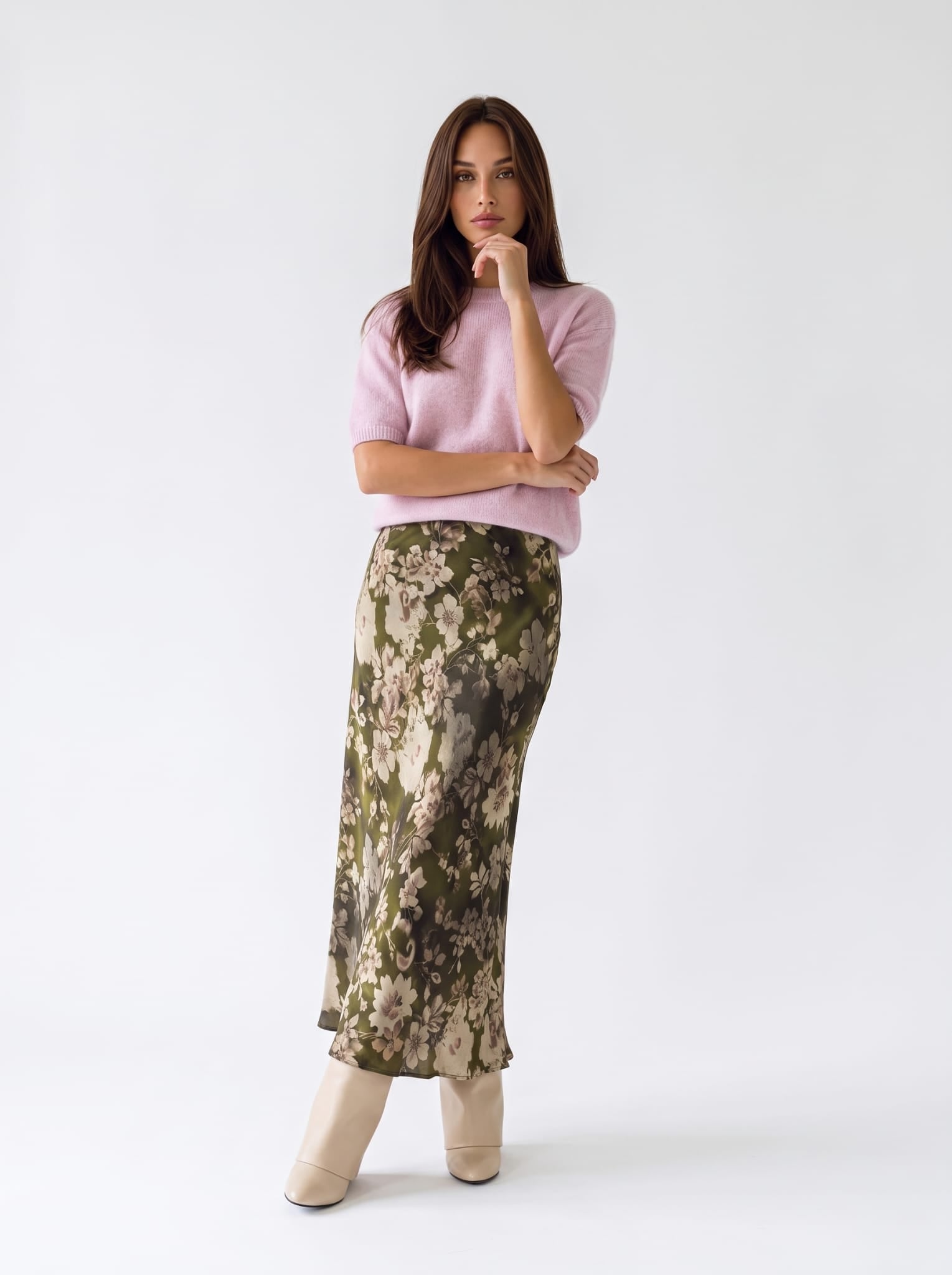 Gonna Vianne – Fantasia Verde Oliva Gonna donna