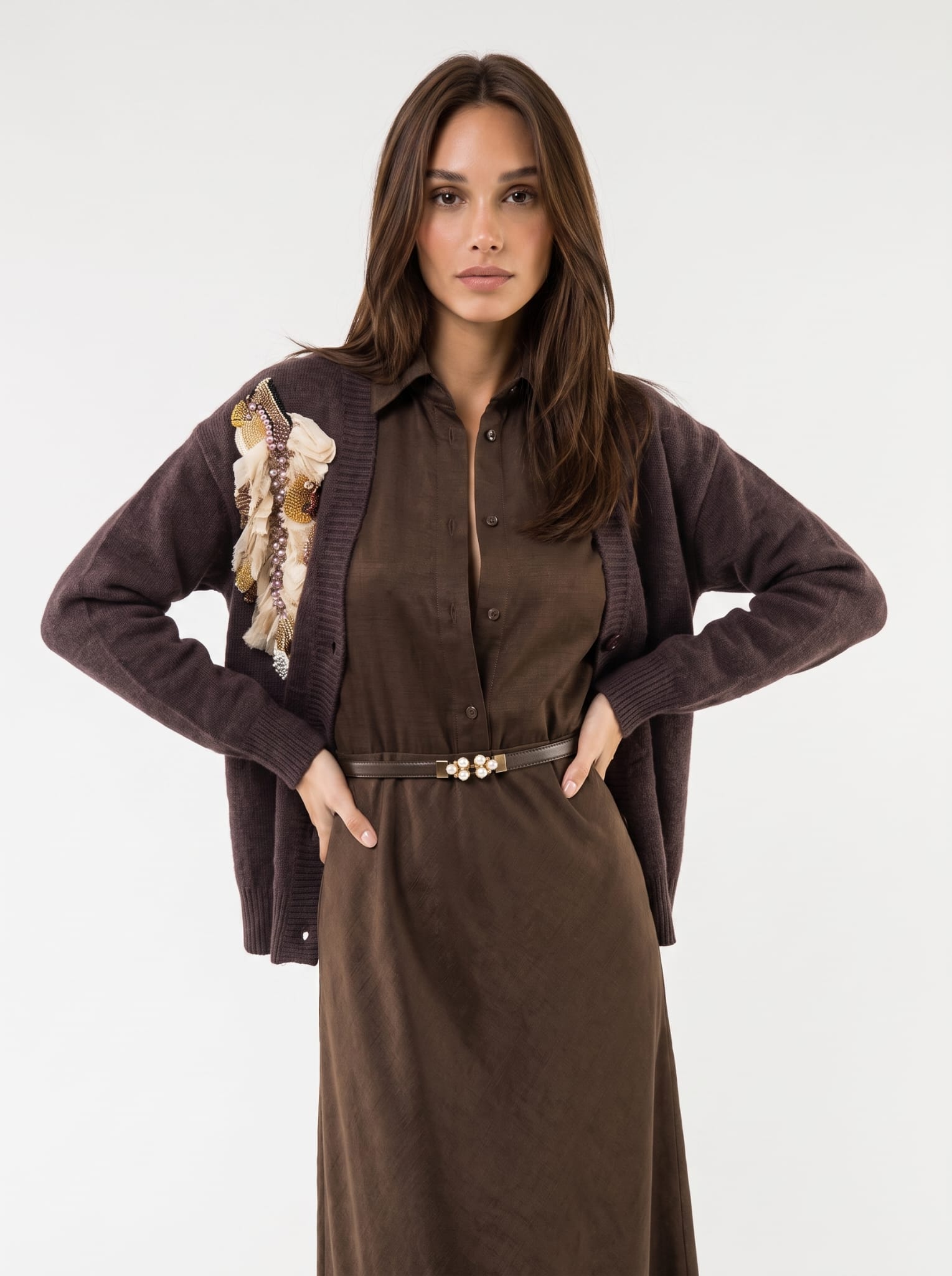 Cardigan Zafira - Cacao Cardigan donna