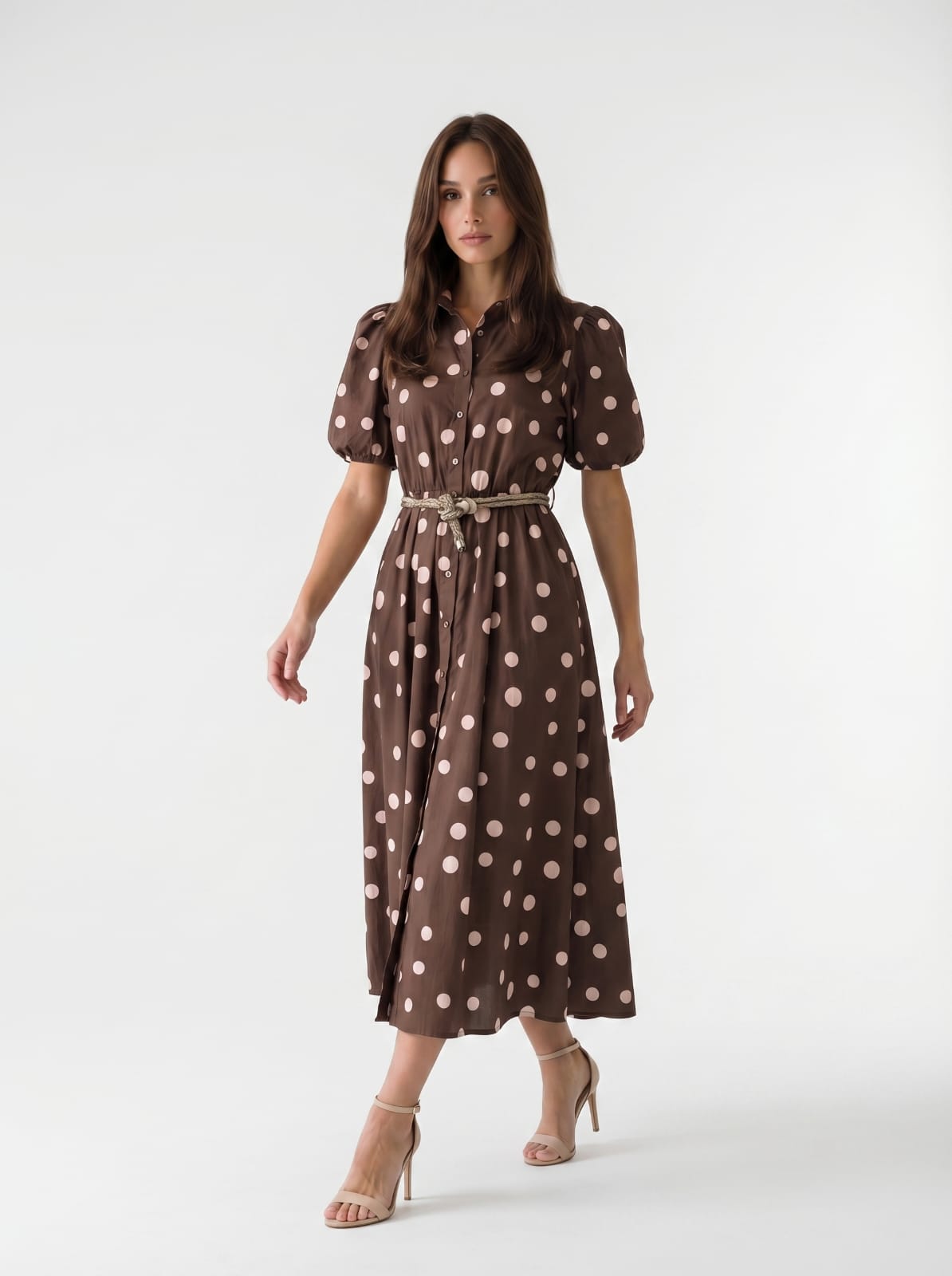 Abito Miravel - Marrone pois donna