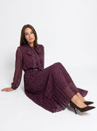 Abito Céliane – Bordeaux a pois Abito donna