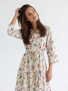 Abito Florelle chemisier in mussola - Burro Fiori multicolor donna
