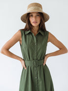 Abito Chemisier Olive - Verde donna