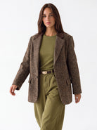 Giacca Oriane – Spigato marrone Giacca donna