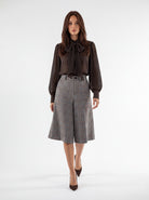 Bermuda Céleste – Principe di Galles Grigio Pantalone donna