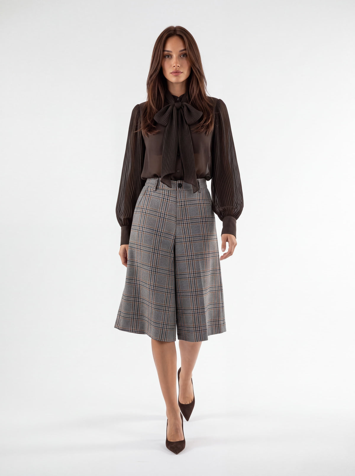 Bermuda Céleste – Principe di Galles Grigio Pantalone donna