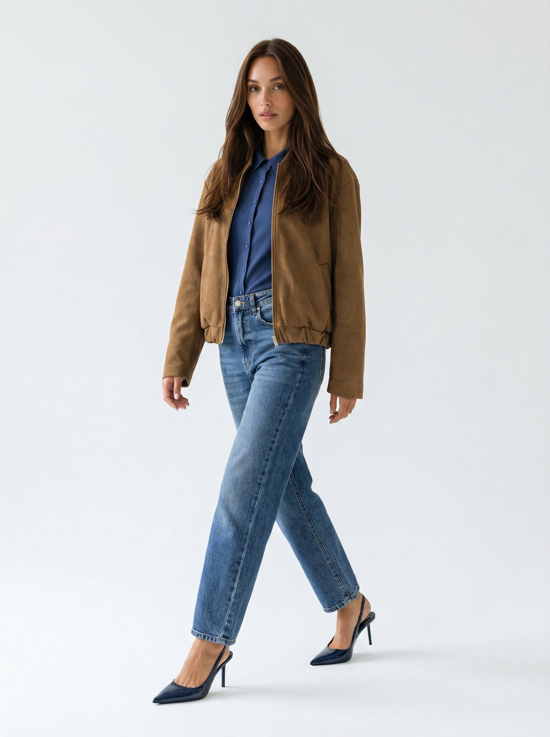 Bomber Iris in ecopelle – Cuoio donna