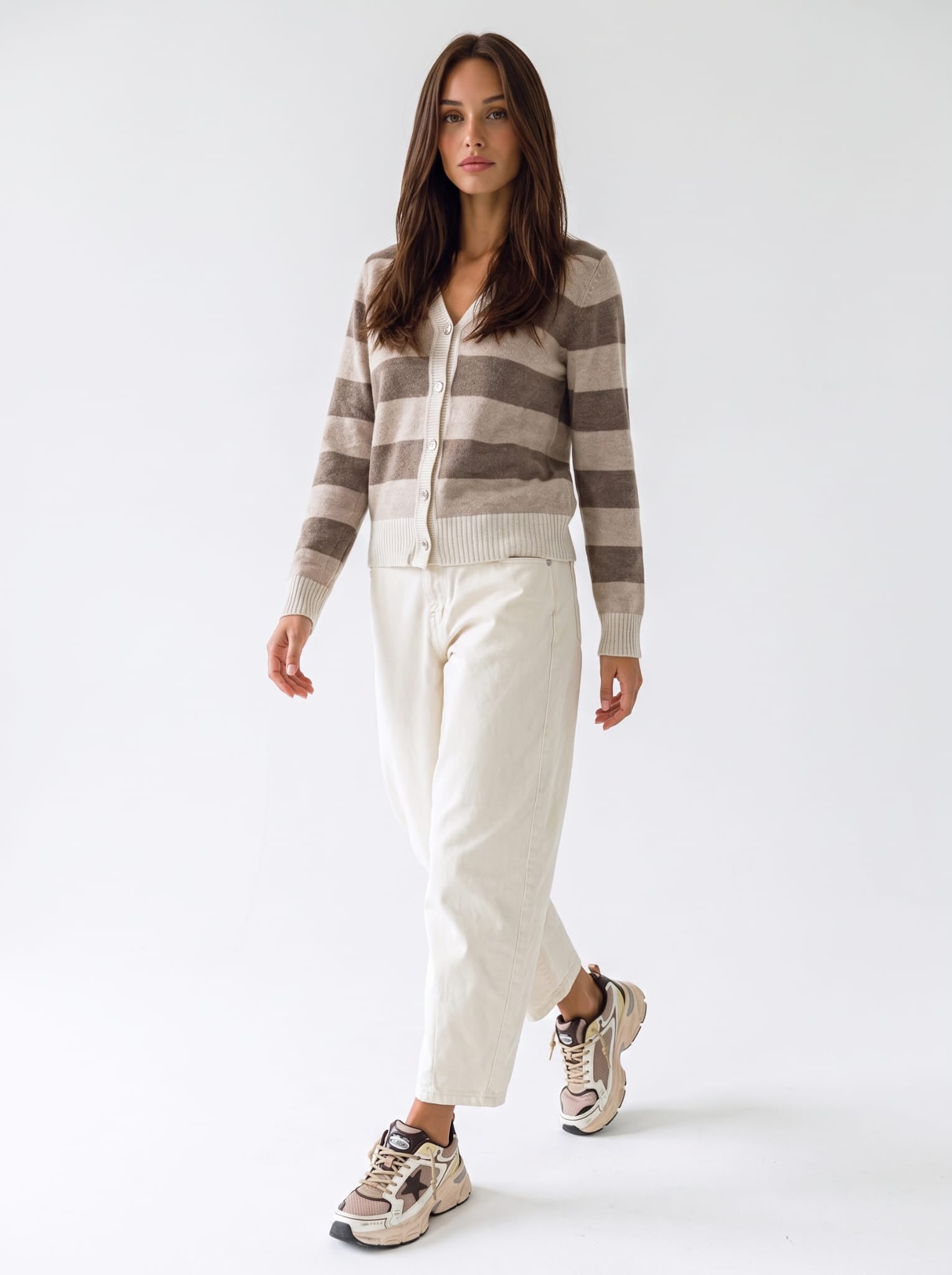 Cardigan Evelisse – Taupe/Panna Cardigan donna