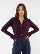Cardigan Elodie - Bordeaux Cardigan donna