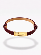 Cintura Elin in vera pelle con fibbia clip – donna