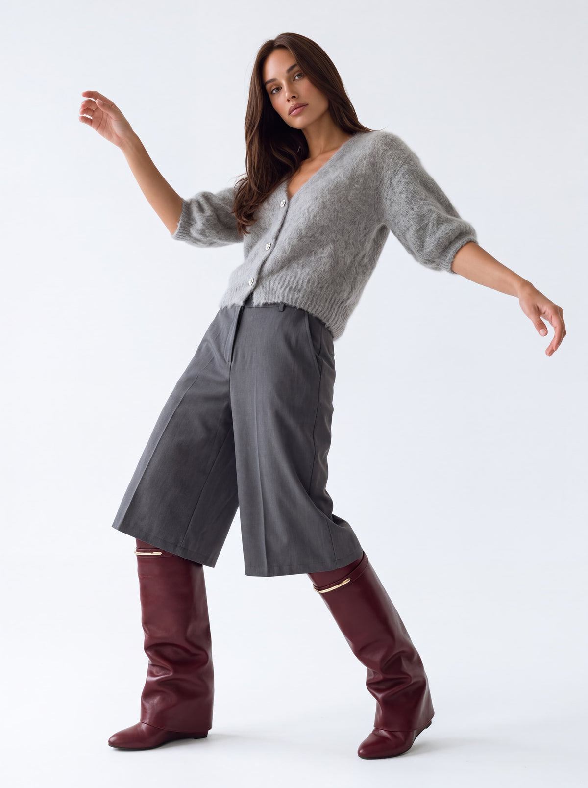 Bermuda Céleste – Grigio Pantalone donna