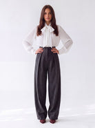 Pantalone Constance – Grigio Antracite Gessato Pantalone donna