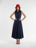 Abito Chemisier Olive - Blu donna