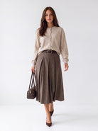 Cardigan Vivienne – Beige Mélange Cardigan donna