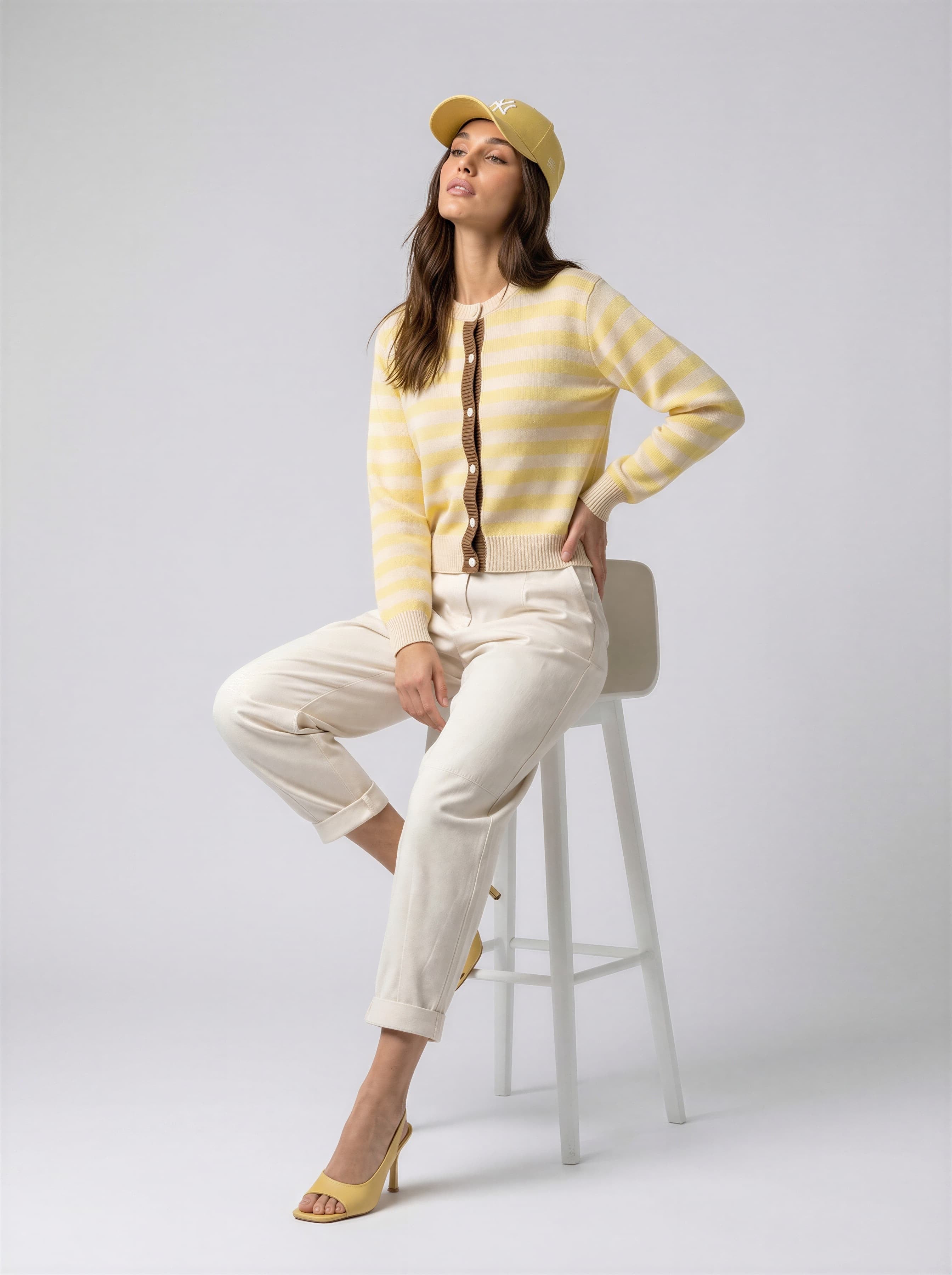 Pantalone Nilo baggy in canvas - Burro donna