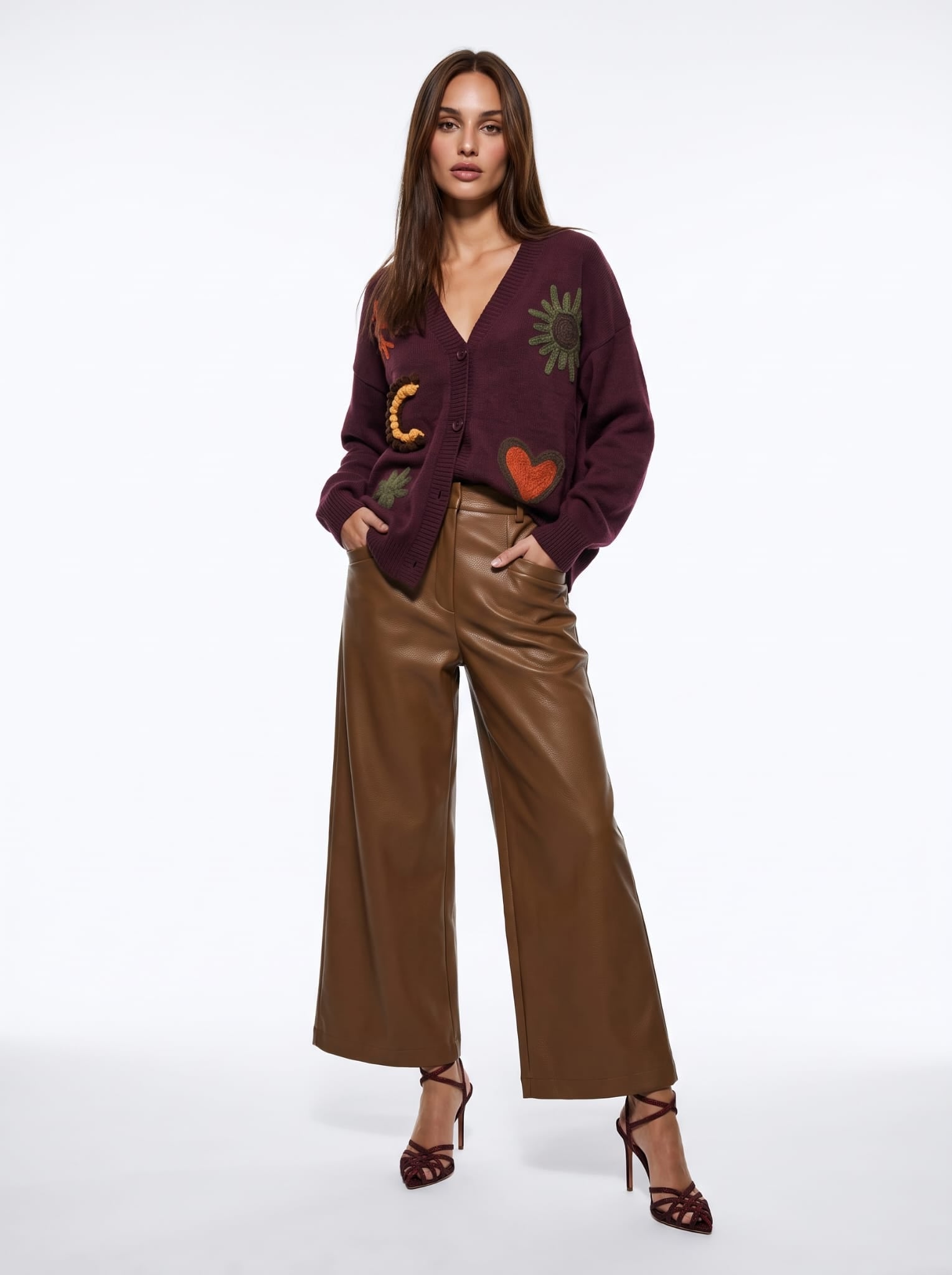 Cardigan Olympe - Bordeaux Cardigan donna