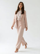 Pantalone Iris palazzo – Rosa cipria donna