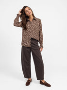 Camicia Sidra – Fantasia Cacao/Panna Camicia donna