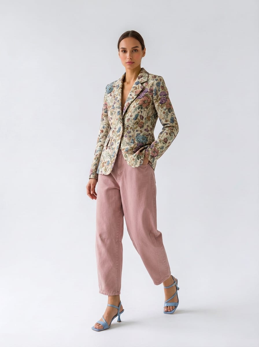 Pantalone Olivia in cotone - Rosa donna