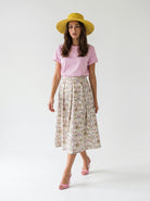 T-shirt Nina basica in cotone stretch - Rosa baby donna