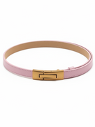 Cintura Elin in vera pelle con fibbia clip – donna