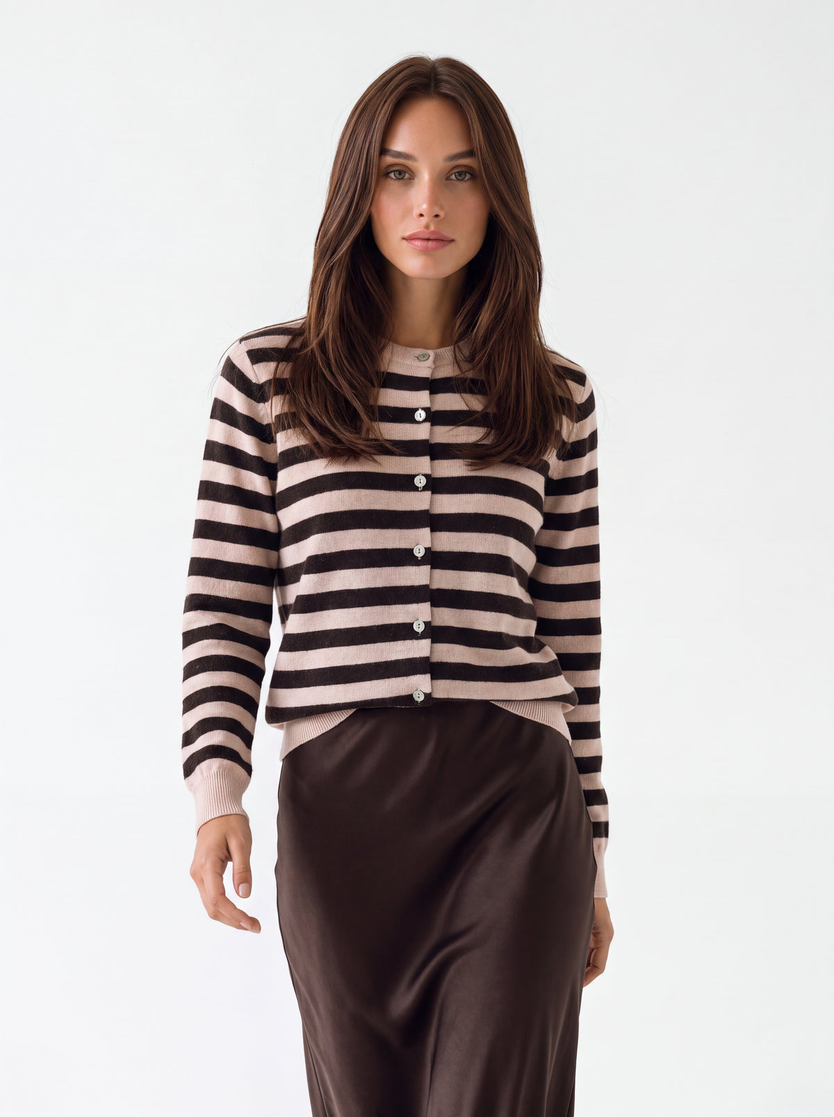 Cardigan Garance – Rosa / Testa di Moro Cardigan donna