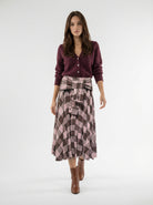 Stella – Cardigan in alpaca morbido Bordeaux donna