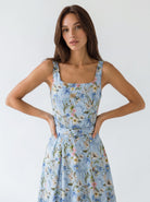 Abito Sakura - Azzurro floreale donna