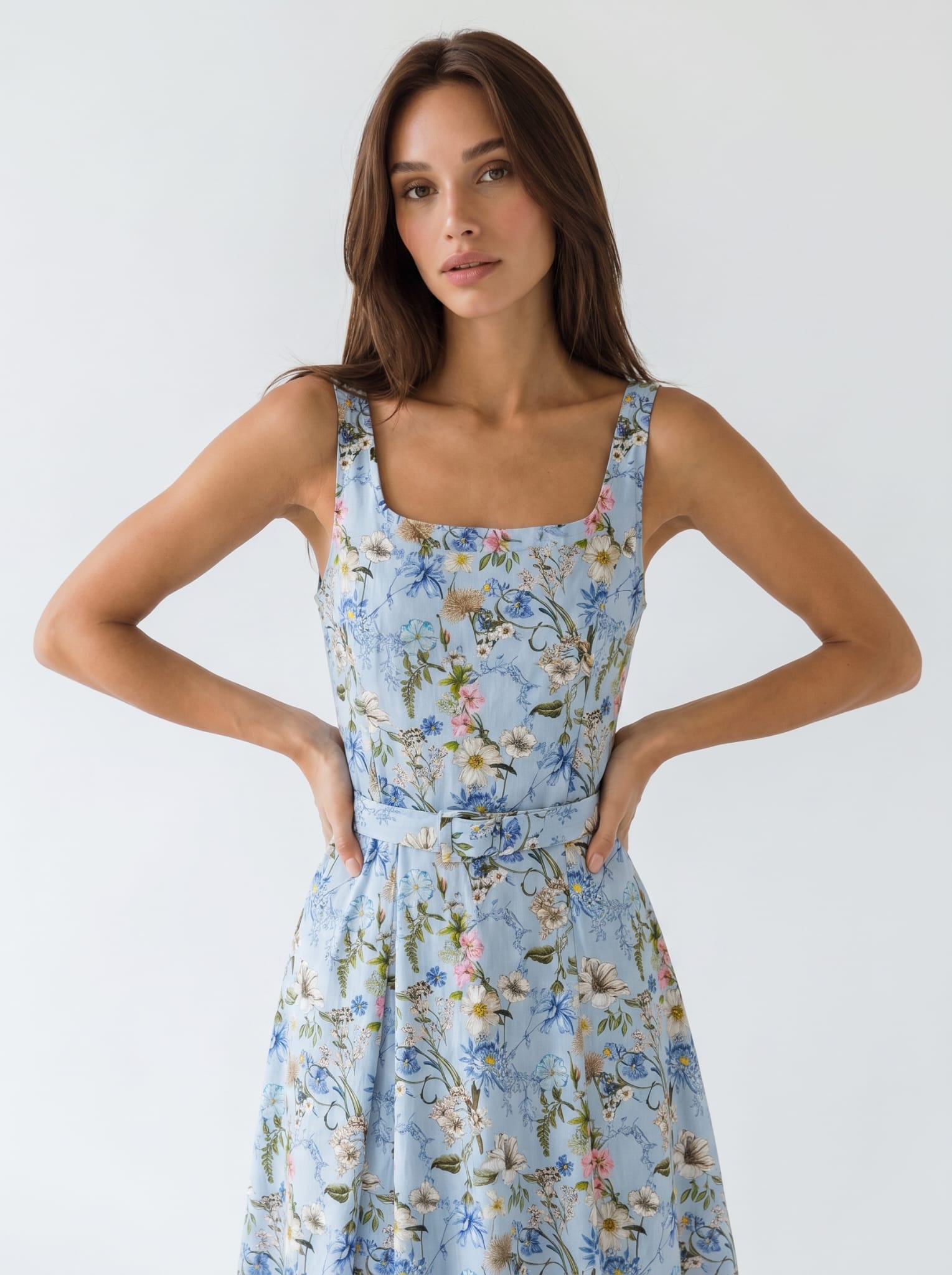 Abito Sakura - Azzurro floreale donna