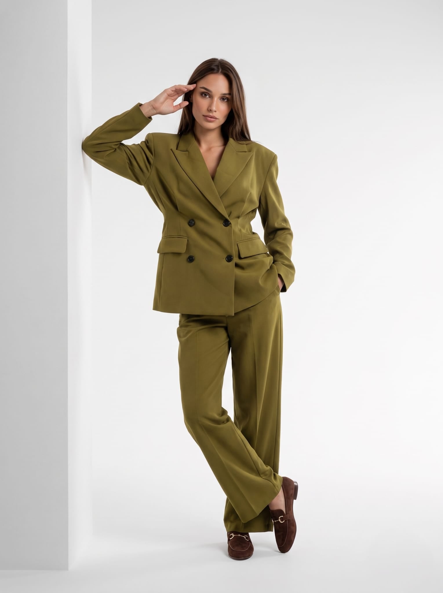 Tailleur Cassia - Verde Olio Tailleur donna