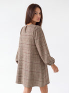 Abito Celestine – Beige Check / Bordeaux Abito donna