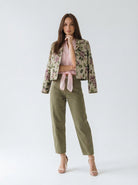 Blazer Camille jacquard floreale – Floral Rose donna