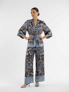 Coordinato Velmira - Azzurro e marrone donna