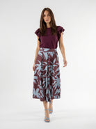 Gonna Fiora - Bordeaux azzurro donna