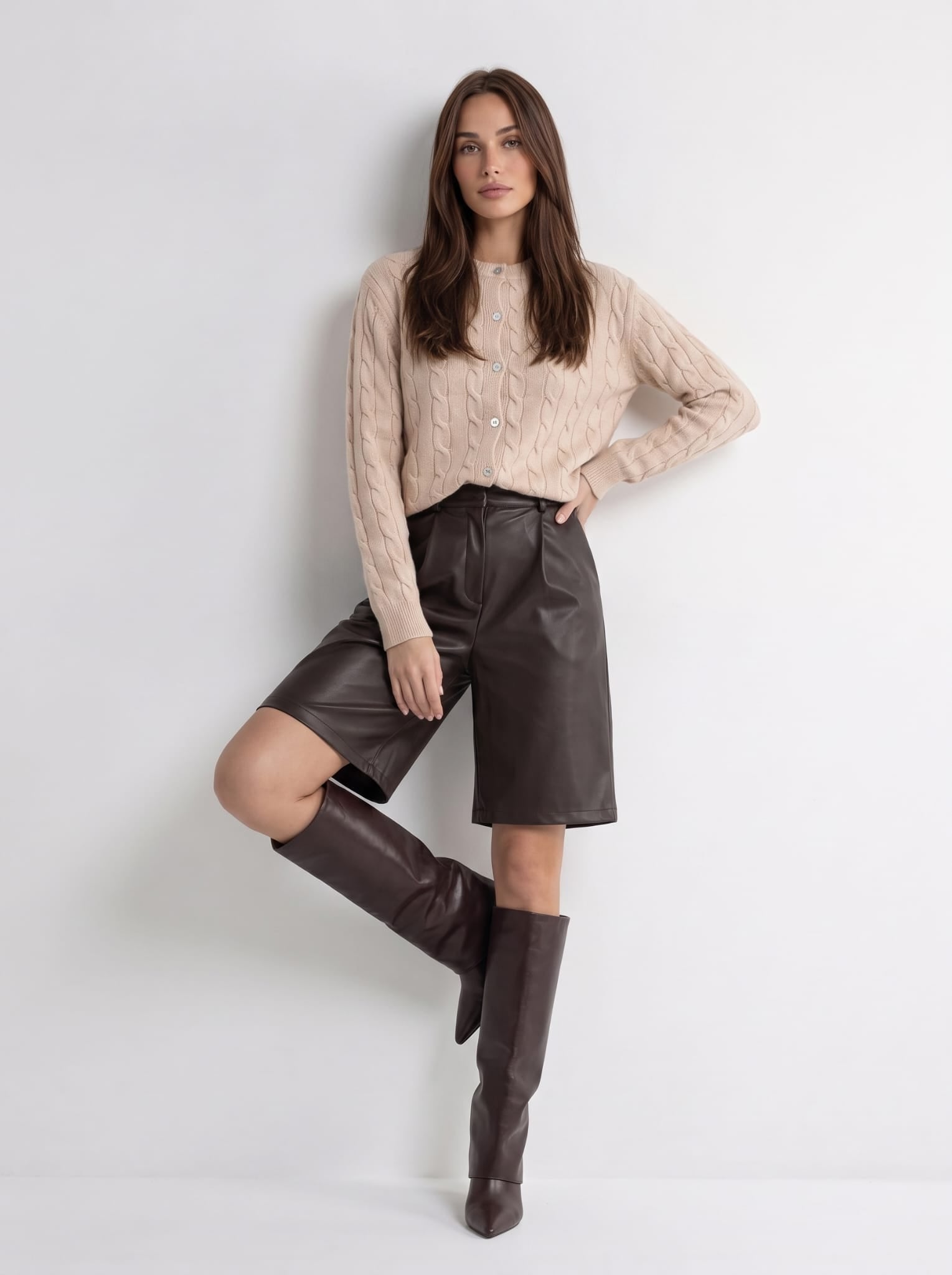 Cardigan Léonie - Rosa cipria Cardigan donna