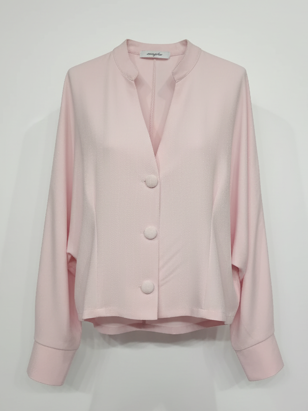 Blusa Aylin con bottoni – rosa cipria donna