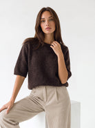 Pullover Amandine - Marrone Maglia donna