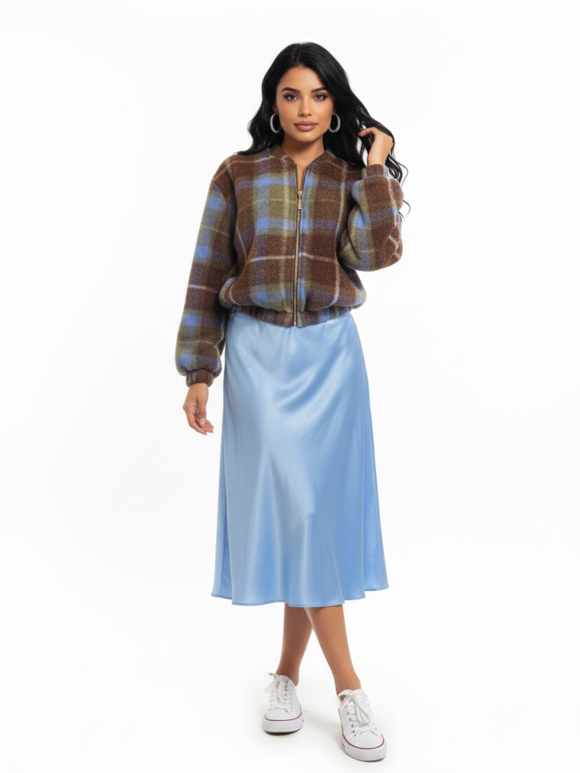 Bomber Arisa - Marrone e azzurro donna