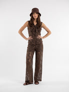 Coordinato Fiorella - Marrone donna