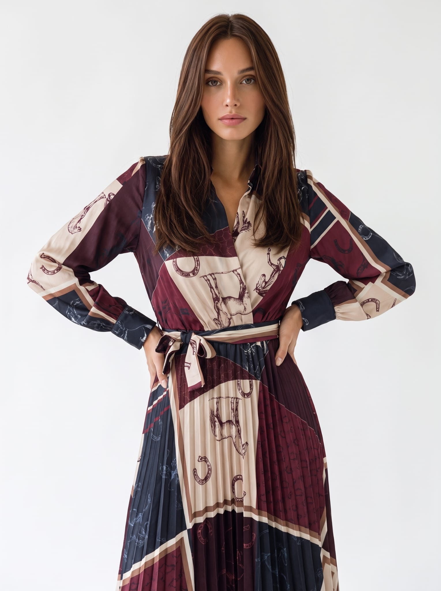 Abito Nerine – Fantasia Equestre Bordeaux/Blu Abito donna