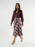 Stella – Cardigan in alpaca morbido Bordeaux donna