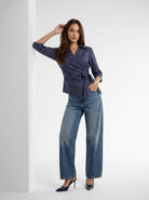Camicia Sidonie - Blu Gessato Camicia donna