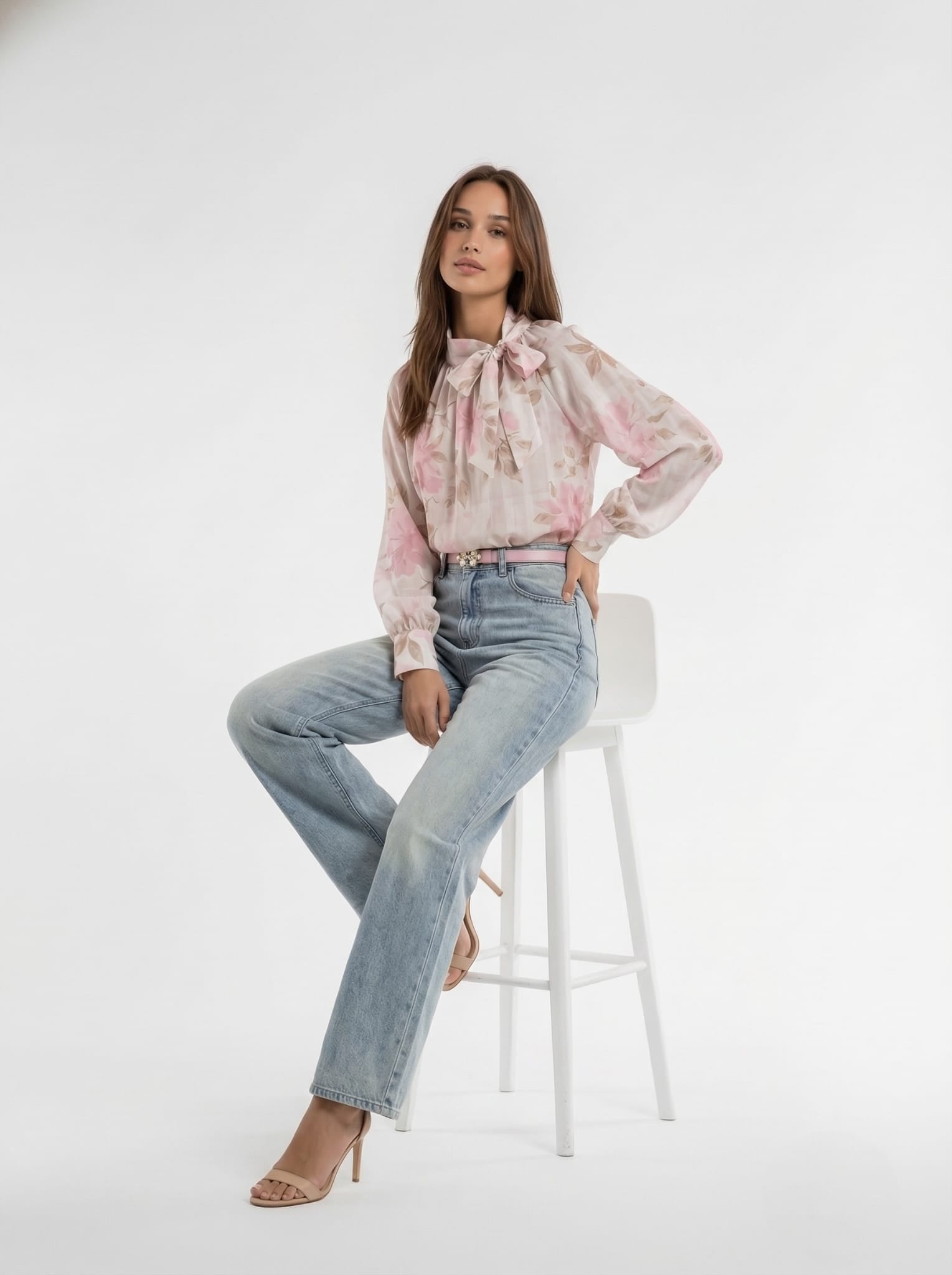 Camicia Foulard Elen - Rosa fantasia donna