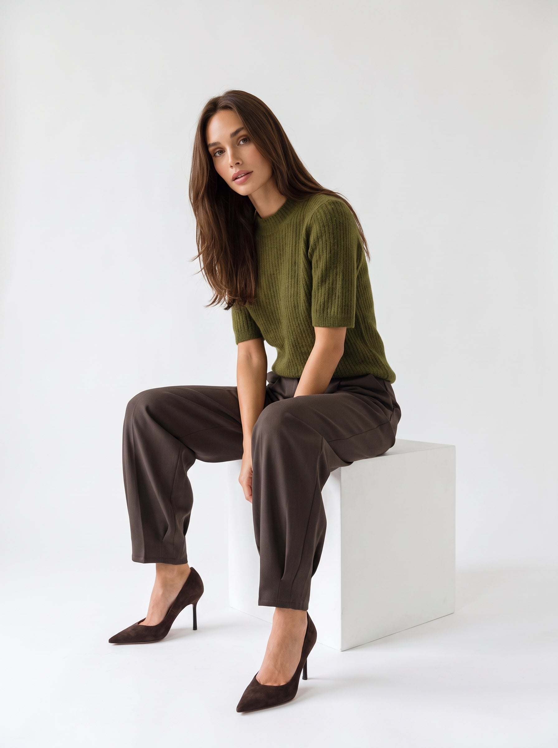 Pullover Gilda - Verde oliva Maglia donna