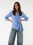 Camicia Sidonie - Azzurro Gessato Camicia donna