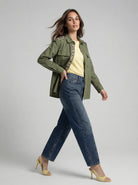 Jeans Dafne wide leg con cuciture frontali – blu medio donna