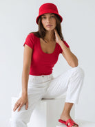 T-Shirt Adele - Rosso donna