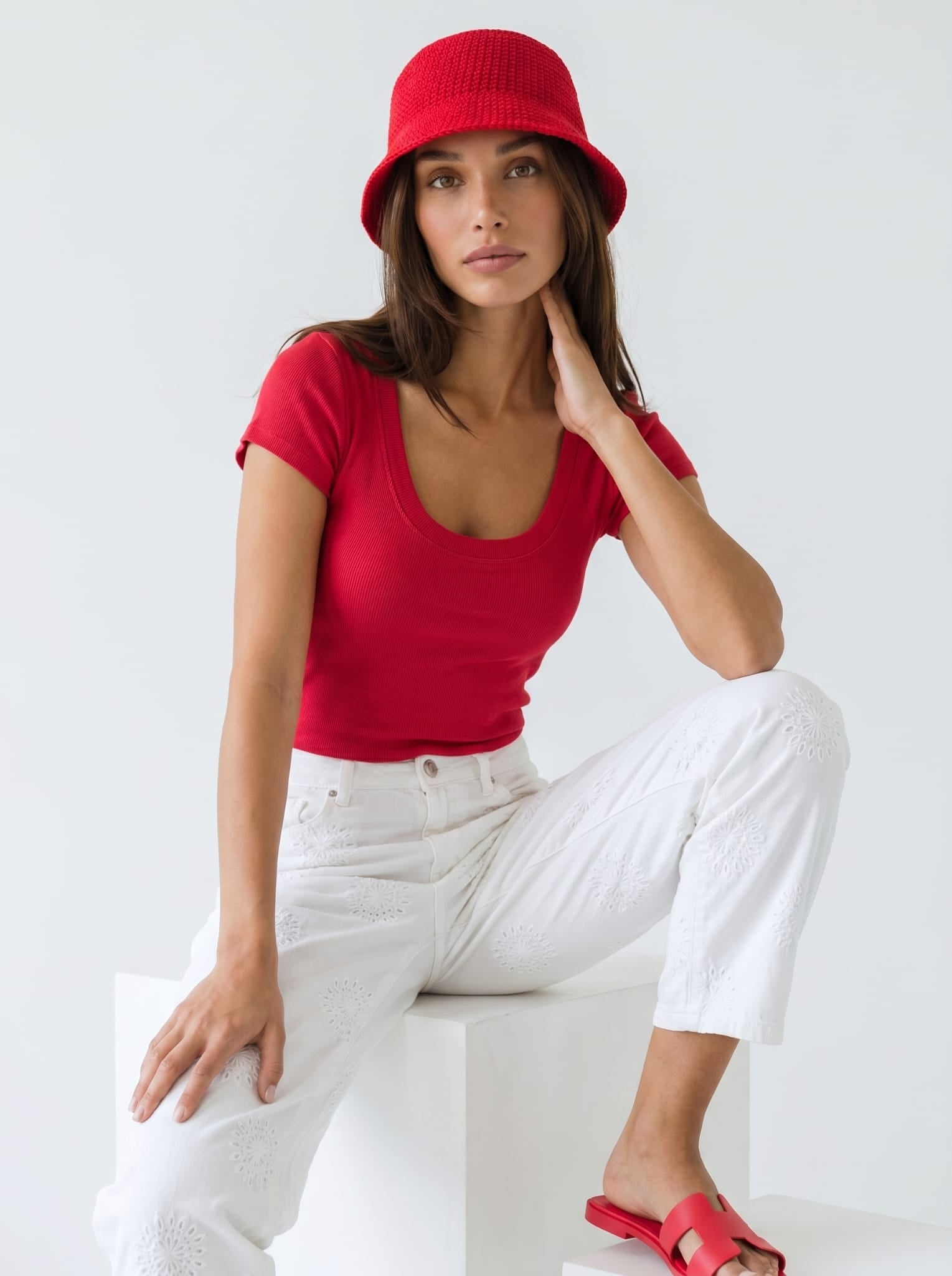 T-Shirt Adele - Rosso donna