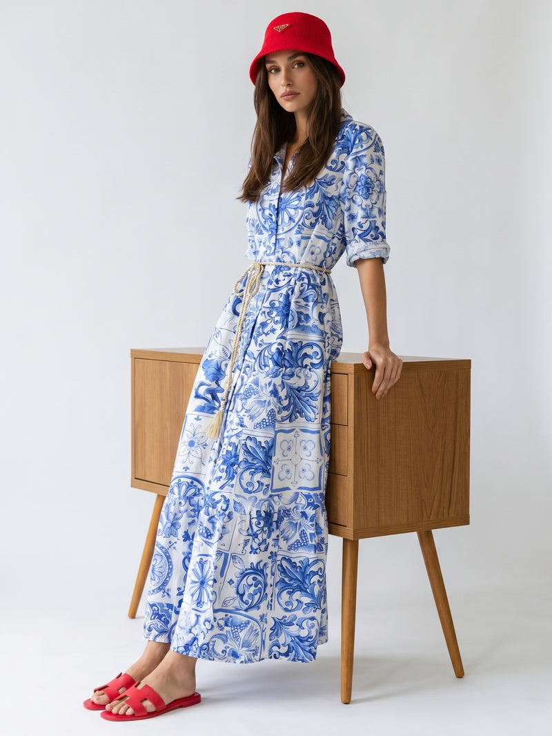 Abito Florelle Amalfi - Blu donna