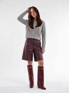 Bermuda Aline – Bordeaux Pantalone donna